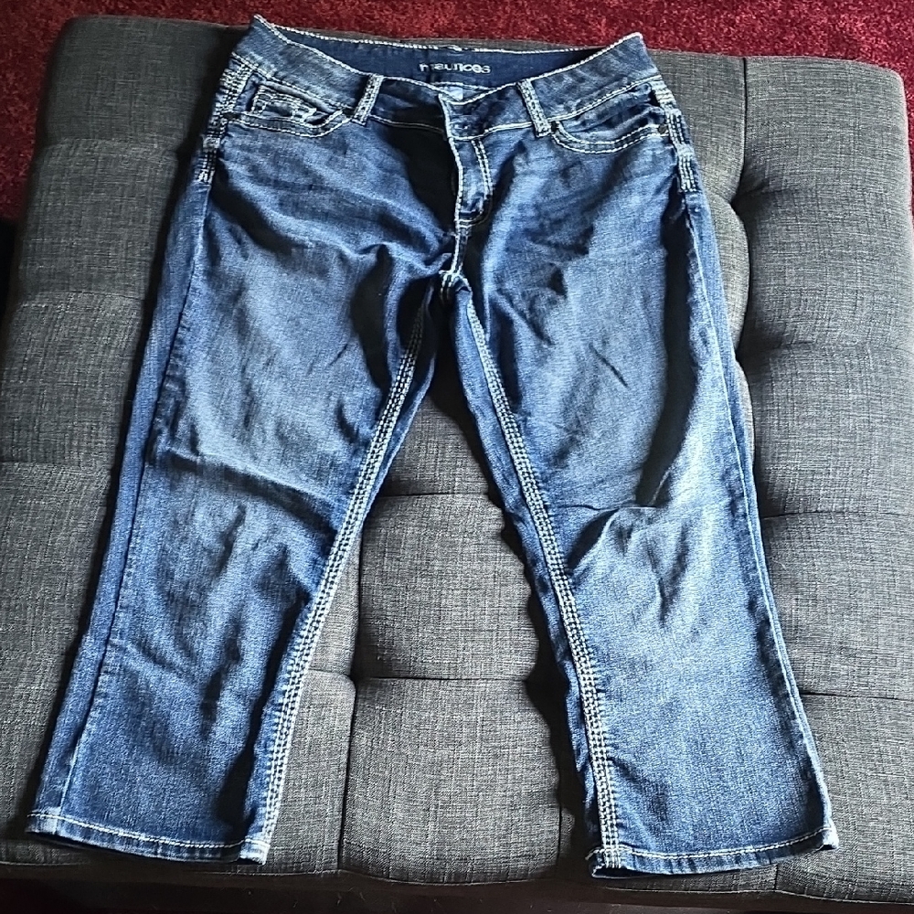 Maurices Blue Capri Pants Relaxed Fit
